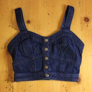 Denim Corset Crop Top